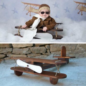 Mini Wooden Airplane Photography Props