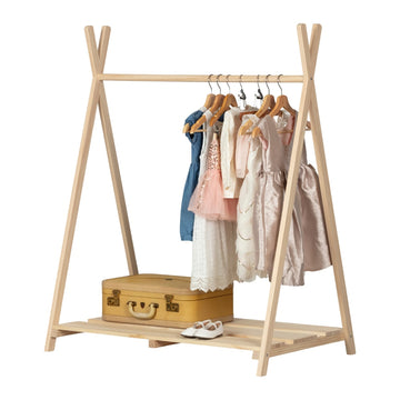 Kids Wooden Clothing Rack